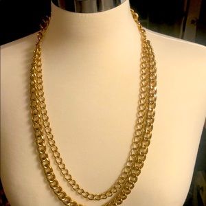 Stella and Dot gold tone necklace/bracelet